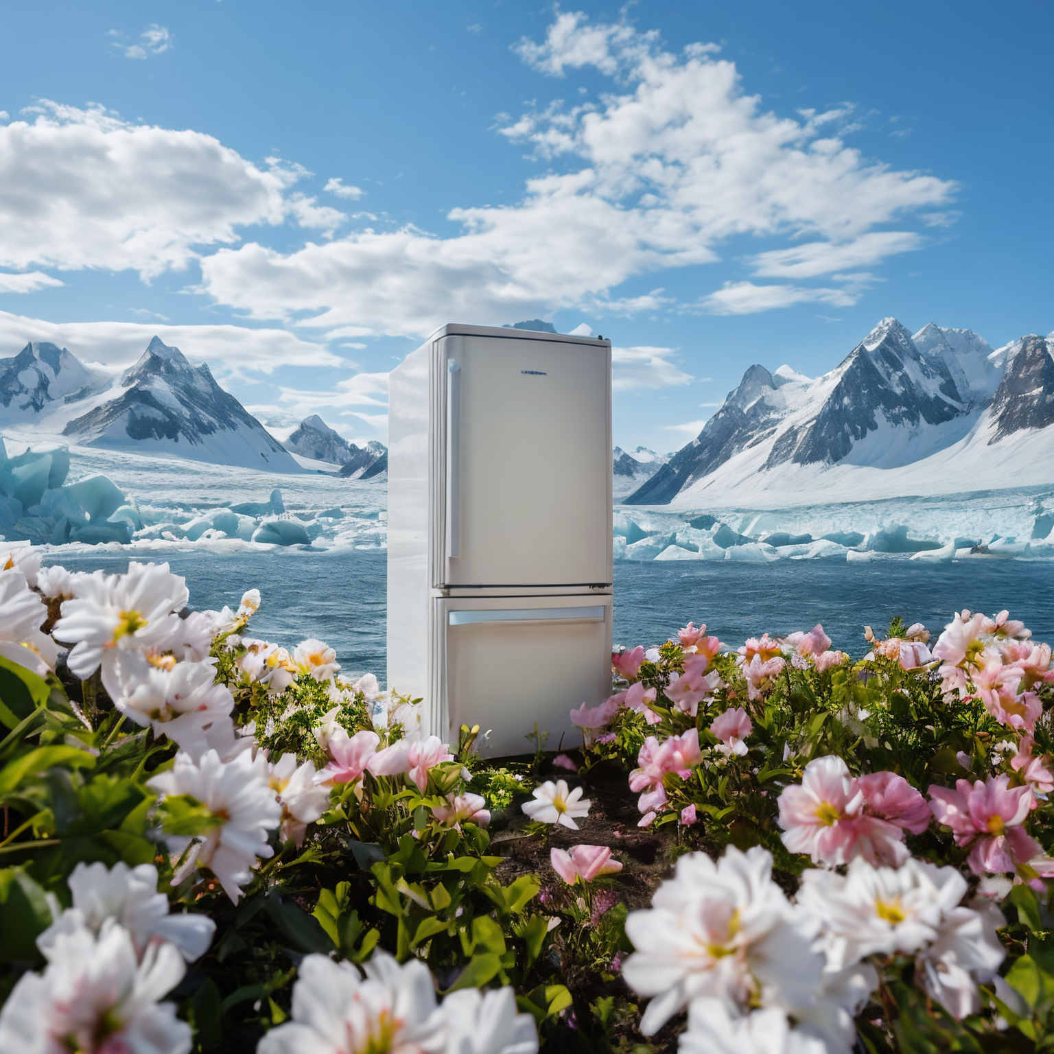 00045-2961676985-A surreal scene where a classic white fridge stands amidst an explosion of colorful flowers. The fridge is surrounded by a lush,.png